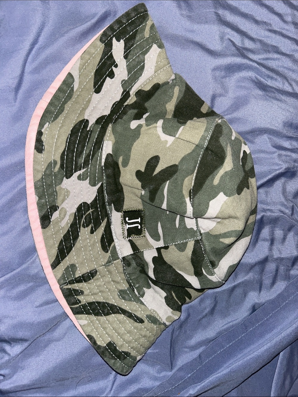 Justice Camo Bucket Hat with Pink Trim